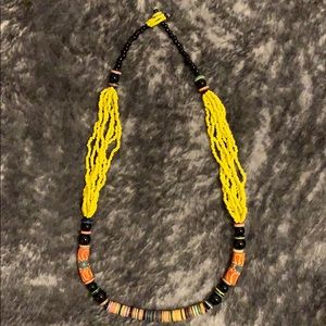 Yellow Beaded Necklace